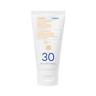 Korres Yoghurt Tinted Sunscreen Αντηλιακή Κρέμα Προσώπου Με Χρώμα Spf30 50ml