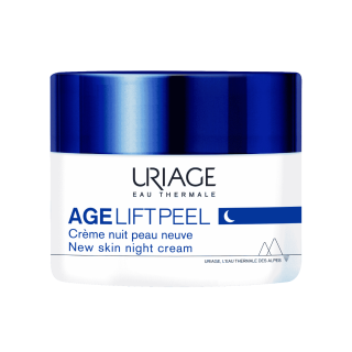 Uriage Age Lift Peel Night Cream 50ml Αντιγηραντική Κρέμα Νύχτας με Yαλουρονικό Οξύ και AHA