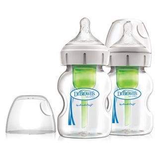 Dr. Brown's Options+ Anti-colic Glass Baby Bottle Wide Neck 2x150ml (WB52700)