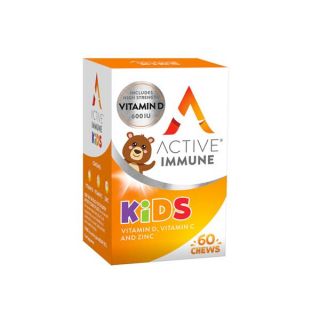 Active Immune Kids Vitamin D, C & Zinc για Παιδιά για το Ανοσοποιητικό 60 μασώμενες ταμπλέτες 