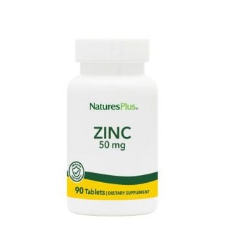 Natures Plus Zinc 50mg  Ψευδάργυρος 90ταμπλέτες