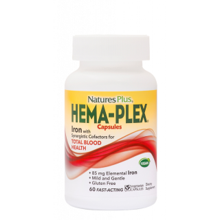 Nature's Plus Hema Plex Συμπλήρωμα Διατροφής για Eνίσχυση Σιδήρου 60κάψουλες