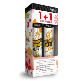 Inoplus Vitamin C 1000mg + Zinc & Vit-C 500mg 2x20 αναβράζοντα δισκία για το Ανοσοποιητικό Σύστημα