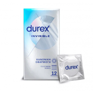 Durex Invisible Extra Thin Extra Sensitive 12 Τεμάχια