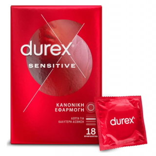 Durex Sensitive Προφυλακτικό 18 τεμάχια