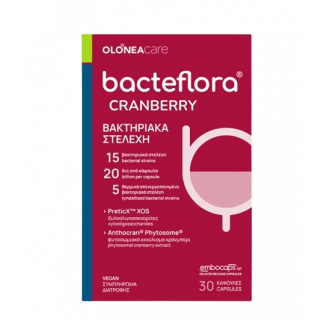 Olonea BacteFlora Cranberry 30caps Συμπλήρωμα Διατροφής Για Το Ουροποιητικό