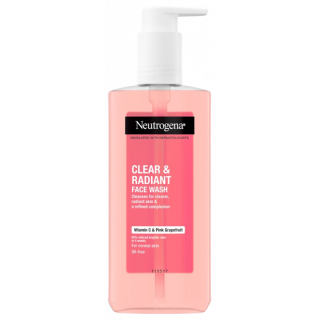 Neutrogena Clear & Radiant Face Wash Vitamin C & Pink Grapefruit Normal Skin 200ml Καθαριστικό Προσώπου για Κανονικές Επιδερμίδες