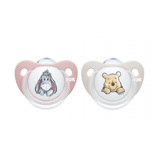 NUK Disney Winnie Silicone Soother 6-18m (10.736.379) Πιπίλα Σιλικόνης Μέγεθος 2 (6-18 Μηνών) 1 Τεμάχιο