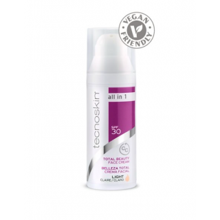 Tecnoskin Total Beauty Face Cream Light SPF30 Αντιρυτιδική Κρέμα Προσώπου All Ιn One Σε Ανοιχτή Απόχρωση 50ml