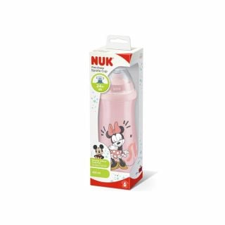 Nuk Sports Cup Minnie με Καπάκι Push-Pull Λευκό 450ml (10.255.413) Παγουράκι 1 Τεμάχιο