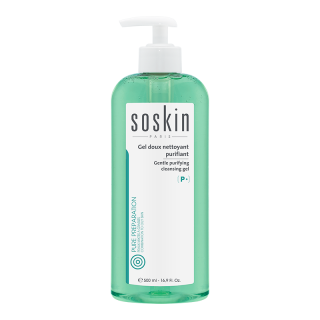 Soskin Gentle Purifying Cleansing Gel 500ml Απαλό Τζελ Καθαρισμού Προσώπου για Μεικτές ή Λιπαρές Επιδερμίδες