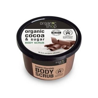 Natura Siberica Organic Shop Απολεπιστικό Σώματος με Βιολογική Βελγική Σοκολάτα & Ζάχαρη 250ml