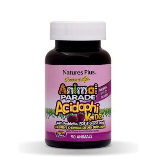 Nature's Plus Animal Parade Acidophikidz Προβιοτικά για Παιδιά με Γεύση Βατόμουρο 90 μασώμενες ταμπλέτες