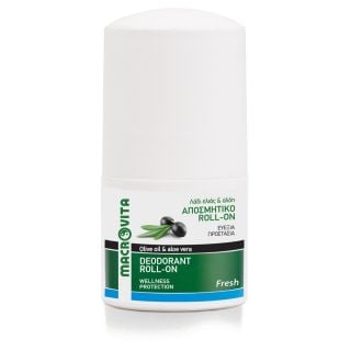 Macrovita Fresh Deoderant Roll-on with Olive Oil & Aloe Vera 50ml Αποσμητικό  Με Λάδι Ελιάς & Αλόη