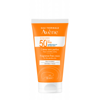 Avène Soins Solaire SPF50+ Αντηλιακή Kρέμα Προσώπου χωρίς Άρωμα για Ξηρό & Πολύ Ξηρό Δέρμα 50ml