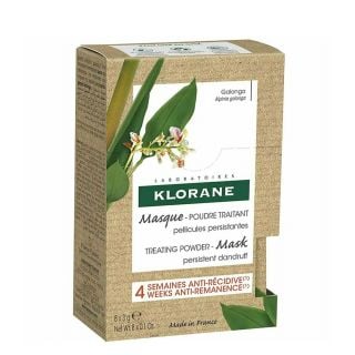 Klorane Treating Powder Hair Mask 8x3gr Θεραπευτική Μάσκα Πούδρα Μαλλιών Κατά Της Επίμονης Πιτυρίδας