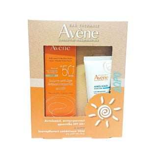 Avene Promo Solaire Αντιγηραντικό Αντιηλιακό Προσώπου Spf50 50ml & Δώρο Apres Soleil Επανορθωτικό Γαλάκτωμα Για Μετά Τον Ήλιο 50ml