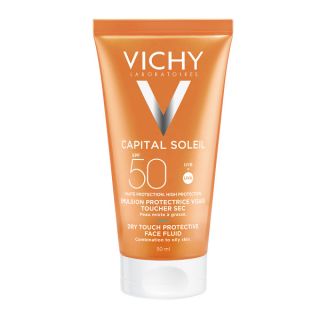 Vichy Capital Soleil Emulsion Anti-Brillance Toucher Sec SPF50 Αντιηλιακό Γαλάκτωμα Προσώπου για Ματ Αποτέλεσμα