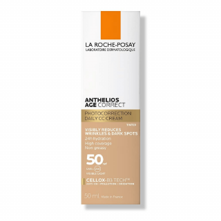 La Roche Posay Anthelios Age Correct Daily Care CC Cream SPF50 Αντηλιακό Προσώπου Κατά Των Σημαδιών Γήρανσης Με Χρώμα 50ml.