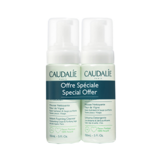 Caudalie Promo Vinoclean Instant Foaming Cleanser 2x150ml Απαλός Αφρός Καθαρισμού Προσώπου