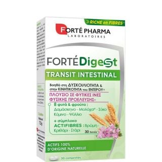 Forte Pharma Fortedigest Transit Intestinal 30ταμπλέτες Δυσκοιλιότητα & Βελτίωση Κινητικότητας Εντέρου