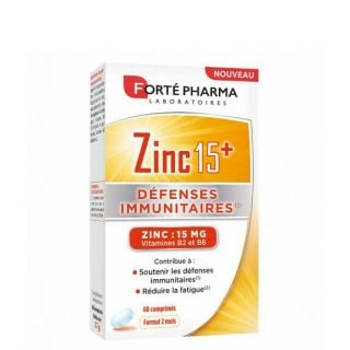 Forte Pharma Zinc 15+ Συμπλήρωμα Διατροφής με Ψευδάργυρο & Βιταμίνες Β2 & Β6 60ταμπλέτες