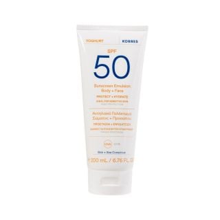 Korres Yoghurt Sunscreen Emulsion Αντηλιακό Γαλάκτωμα Σώματος & Προσώπου Spf50 200ml