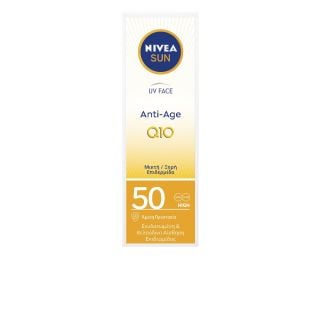 Nivea Anti Age Q10 SPF50 50ml Αντηλιακή - Αντιγηραντική Κρέμα Προσώπου για Κανονικές - Ξηρές Επιδερμίδες