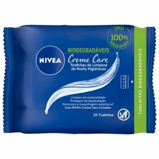 Nivea Cream Care Μαντηλάκια Καθαρισμού Προσώπου & Ματιών 25τμχ