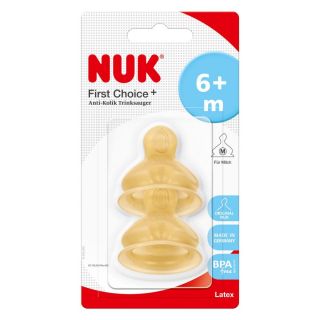 Nuk First Choice Plus Θηλές Λάτεξ Μεσαίο Μέγεθος 6m+ 2τμχ