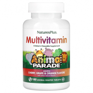 Nature's Plus Animal Parade Assorted Flavors Πολυβιταμίνες Για Παιδιά 180 Μασώμενες Ταμπλέτες