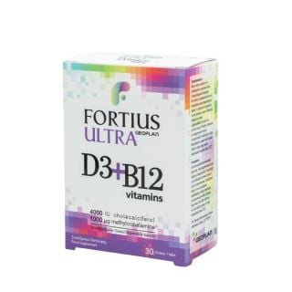 Geoplan Fortius Ultra D3 4000 IU + B12 1000μg 30 tabs Συμπλήρωμα Διατροφής