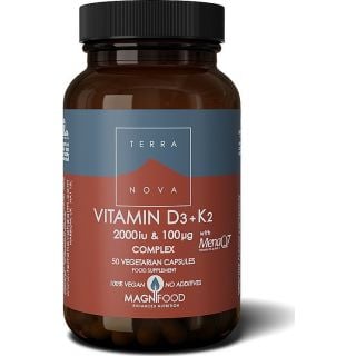 TerraNova Vitamin D3 2000iu με K2 100μg 50κάψουλες