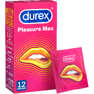 Durex Pleasure Max 12 Τεμάχια Προφυλακτικά Με Κουκκίδες και Ραβδώσεις