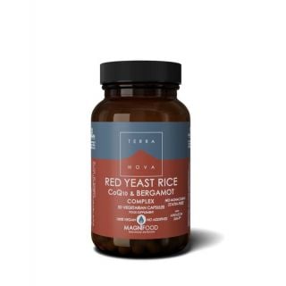 Terranova Red Yeast Rice, Co-Q-10 & Bergamot Complex 50κάψουλες με Συνένζυμο Q10 & Περγαμόντο για το Καρδειαγγειακό Σύστημα