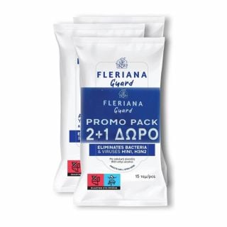 Power Health Promo Fleriana Guard Antibacterial Wet Wipes 3x15 Items
