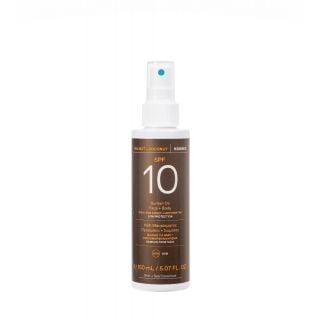 Korres Λάδι Μαυρίσματος Προσώπου & Σώματος SPF10 150ml Καρυδιά & Καρύδα 