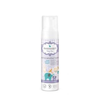 Pharmasept Baby Extra Sensitive Foam 200ml Εξαιρετικά Απαλός Βρεφικός Αφρός Καθαρισμού για Σώμα, Πρόσωπο & Μαλλιά 