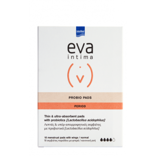 Intermed Eva Intima Probio Pads 18τμχ Λεπτές Υπερ-Απορροφητικές Σερβιέτες Με Προβιοτικά