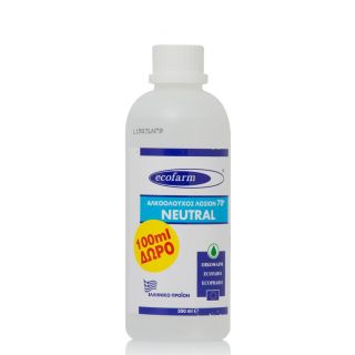 Ecofarm Αλκοολούχος Λοσιόν 70° Neutral 250ml+100ml Δώρο