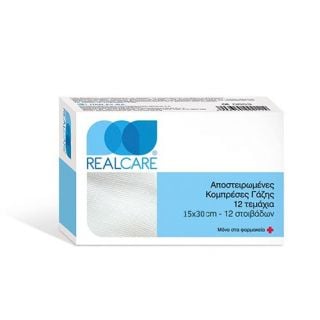 Real Care Αποστειρωμένες Γάζες 15x30cm 12τεμάχια