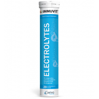 Immuvit Electrolytes Συμπλήρωμα Διατροφής που Περιέχει Μίγμα Ηλεκτρολυτών 20tabs