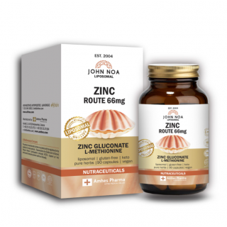 John Noa Liposomal Zinc Route 66mg Συμπλήρωμα Διατροφής με Ψευδάργυρο 90Caps