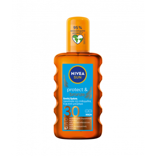 Nivea Sun Protect & Bronze Oil Spray Spf30 200ml Αντιηλιακό Λάδι Μαυρίσματος
