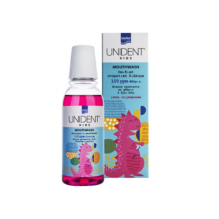 InterMed Unident Kids Mouthwash Στοματικό Διάλυμα Mε Γεύση Τσιχόφλουσκα 100ppm 250ml