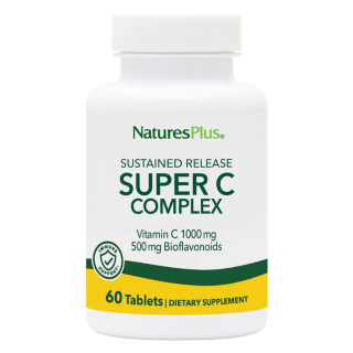 Nature's Plus Super C Complex Βιταμίνη C 1000mg με 500mg Βιοφλαβονοειδών 60δισκία