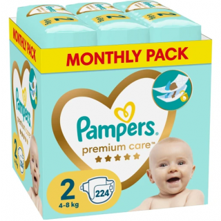 Pampers Premium Care Maxi No2 (4-8kg) 224 Πάνες