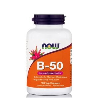 Now Foods B50 Complex 100κάψουλες Σύμπλεγμα Βιταμινών Β