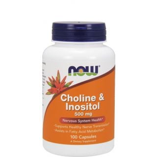 Now Foods Choline & Inositol 250/250mg 100κάψουλες Χολίνη & Ινοσιτόλη