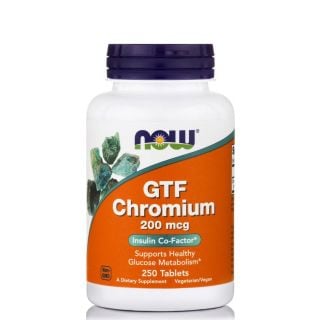 Now Foods GTF Chromium 200mcg 250ταμπλέτες